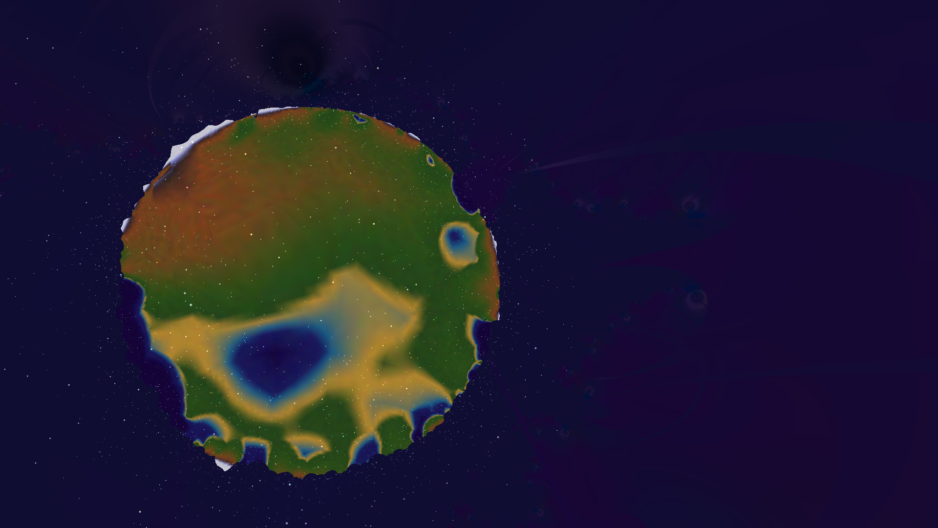 ORVEYL :: TERRAIN : Bird's eye view of a 'Tiny Planet' -- not the result of lens distortion!